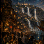 Cover of Legends of Thaloranth: Marisalor Gazetteer Volume Two: Salt, Steel and Shadows, a fantasy RPG sourcebook exploring Marisalor's establishments, merchants, khave houses, taverns, and hidden secrets.