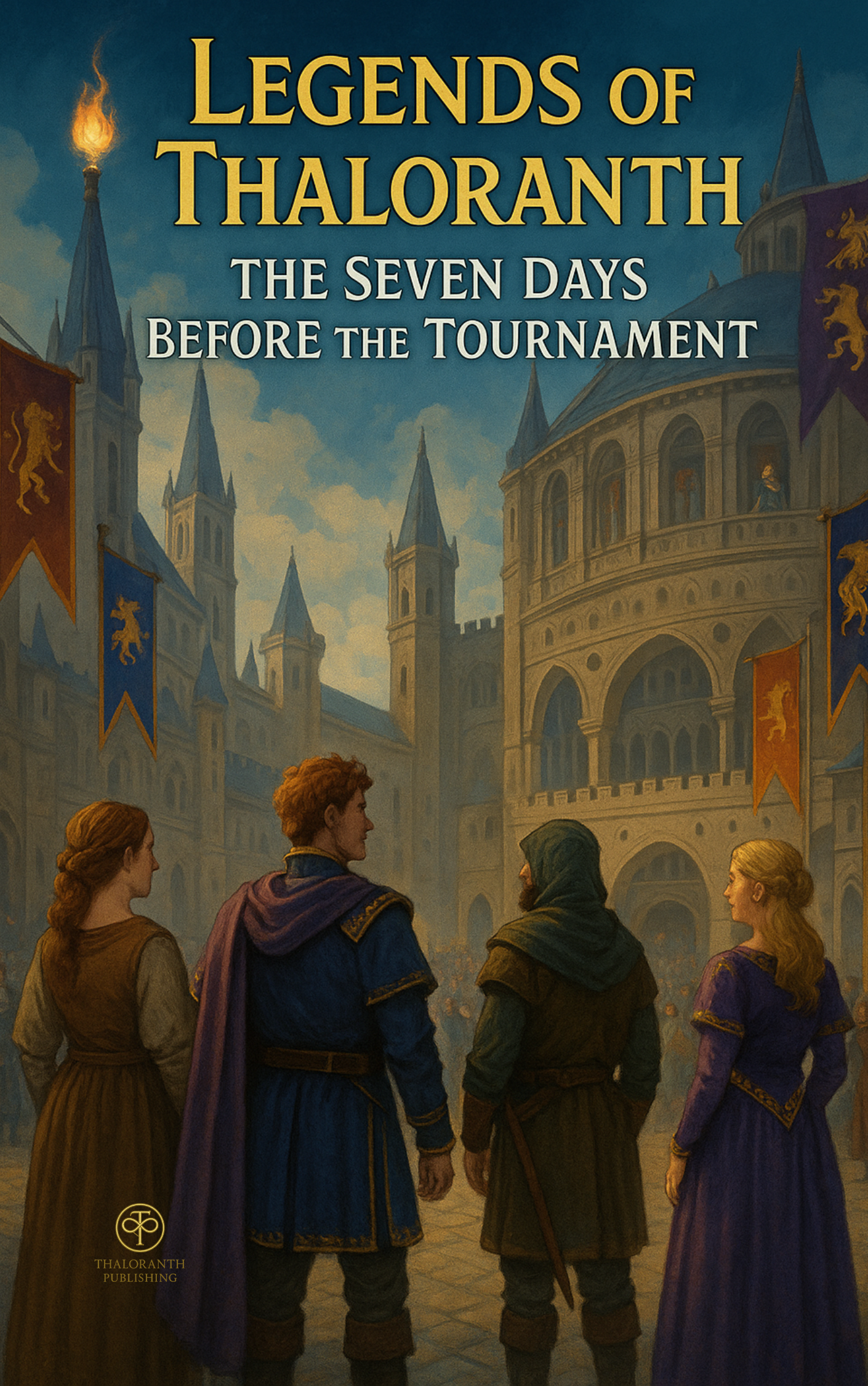 Cover of Legends of Thaloranth: Seven Days Before, a fantasy RPG introductory adventure set in Radia during the week leading up to the Grand Tournament.