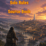 Cover of Legends of Thaloranth: Solo Rules Sourcebook, a fantasy RPG supplement providing complete solo roleplaying rules, Oracle mechanics, and campaign tools.
