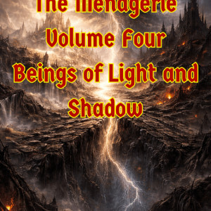Legends of Thaloranth: Menagerie Volume Four: Beings of Light and Shadow cover featuring celestials, Netherlords, Voidspawn, and supernatural beings from the fantasy world of Vaeloraranth.